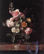 Vase of Flowers with Watch Willem van